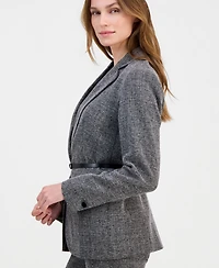 Anne Klein Women's Belted Notch-Collar Blazer