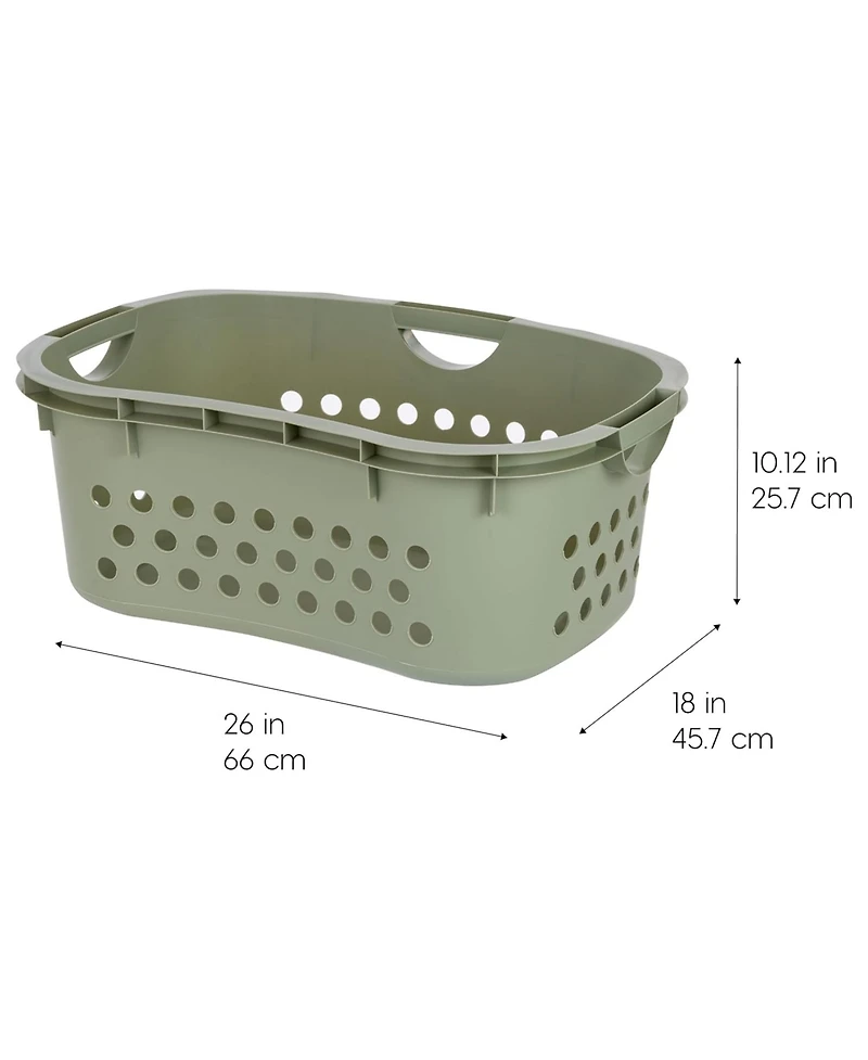 Iris 4 Pack Comfort Carry Lightweight Laundry Basket w/ Ergonomic Curves