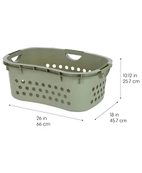 Iris 4 Pack Comfort Carry Lightweight Laundry Basket w/ Ergonomic Curves