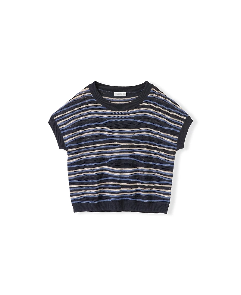 Celtic & Co. Women's Landscape Stripe Knitted Top
