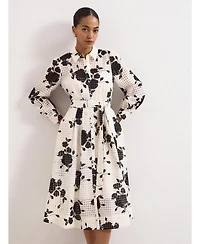 Phase Eight Women's Natalie Floral Belted Shirt Dress