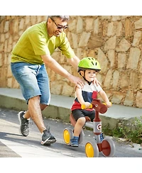 Gymax Baby Balance Bike Toddler First Bike w/ Pu Leather Seat and Eva Foam Wheels