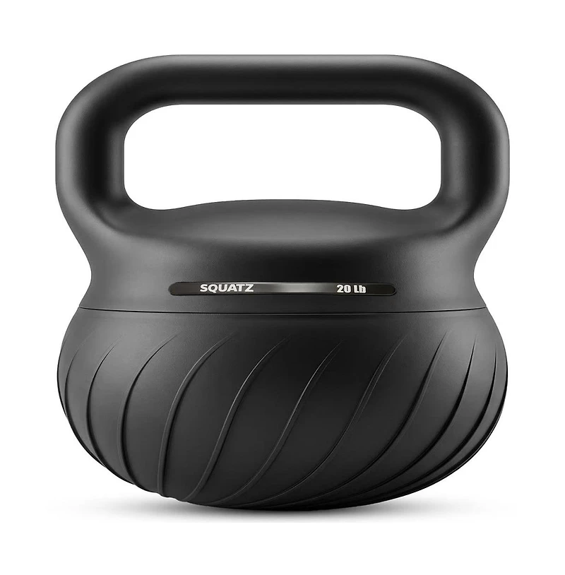 Squatz 20 lb Soft Kettlebell for Home Gym, Floor-Safe Training Weight with Wide Non-Slip Handle for Workouts