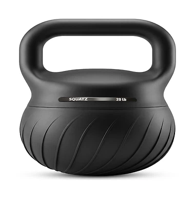 Squatz 20 lb Soft Kettlebell for Home Gym, Floor-Safe Training Weight with Wide Non-Slip Handle for Workouts