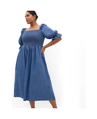 City Chic Women's Kaitlyn Denim Midi Dress