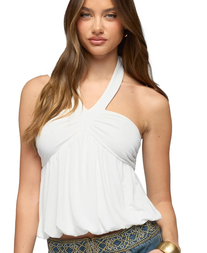 Edikted Women's Kristina Gathered Bubble Halter Top