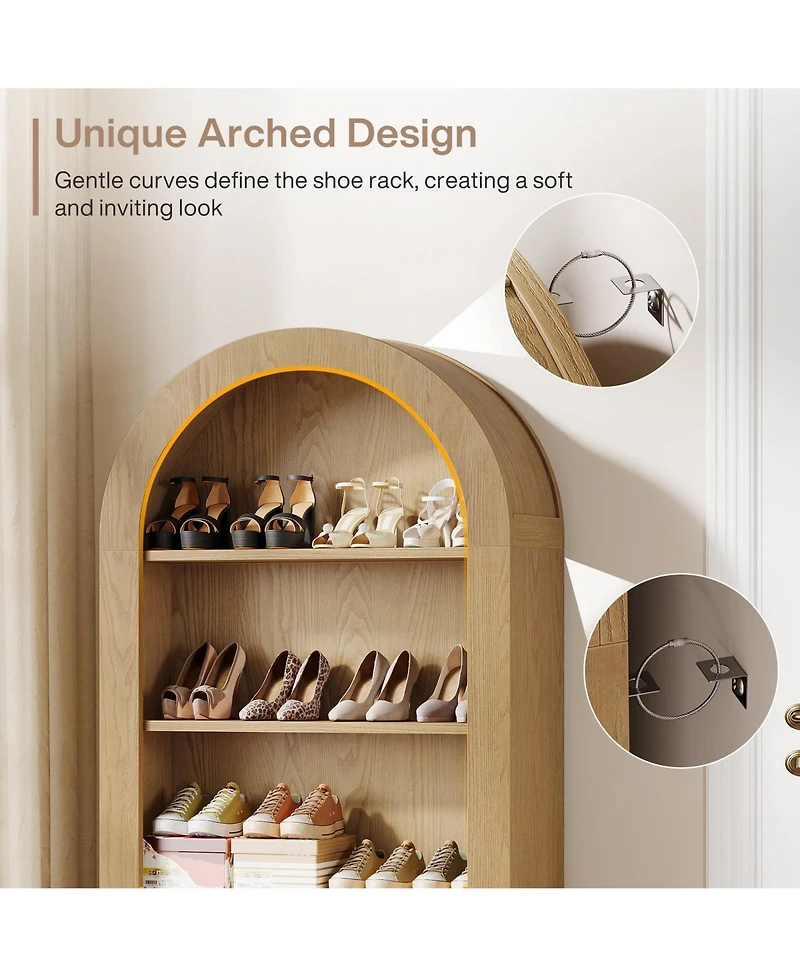 Slickblue Modern Shoe Rack Organizer for Entryway Closet and Bedroom