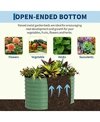 Xo 2-Pack 4x2x2FT Galvanized Raised Garden Bed, Metal Planter Boxes for Vegetables Flowers, Rust-Resistant Outdoor Garden Beds