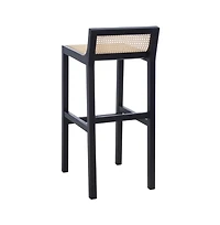 Safavieh Saito Low Back Cane Bar Stool