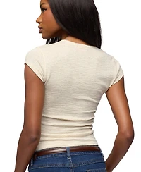 Edikted Women's Swapna Asymmetric Button Up Top