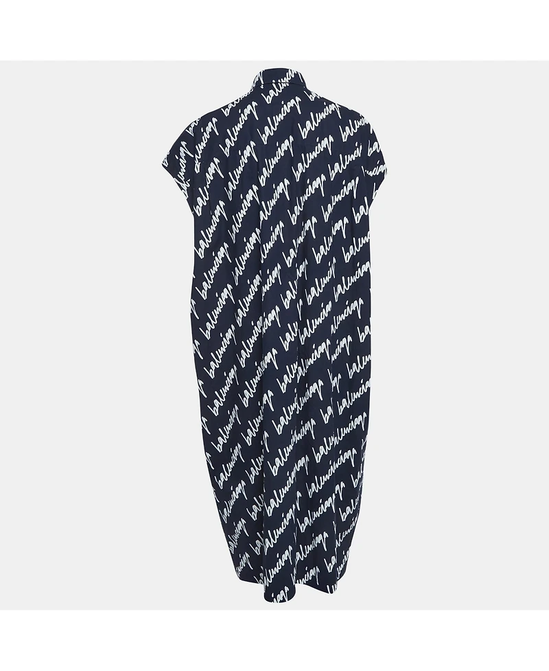 Pre-Owned Balenciaga Women's Printed Cotton Midi Dress