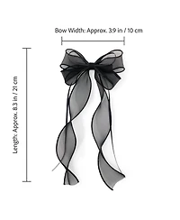 Puttisu Girls Organza Double Ribbon Clip Gift Set with Tin Case
