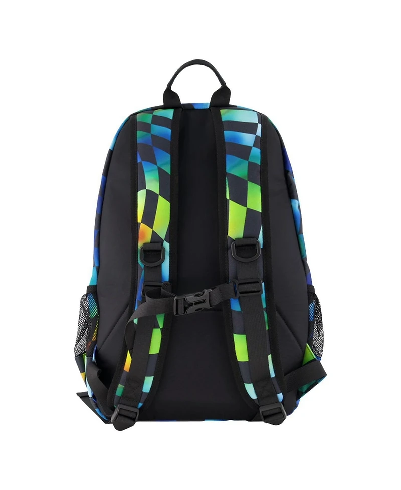 Deux par Deux Little Boy Checkered Practical Spacious Durable Backpack
