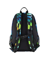 Deux par Deux Little Boy Checkered Practical Spacious Durable Backpack