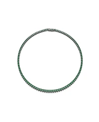 Swarovski Ruthenium-Plated Matrix Tennis Necklace