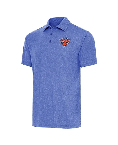 Antigua Men's Heather Royal New York Knicks Big & Tall Par 3 Polo Shirt