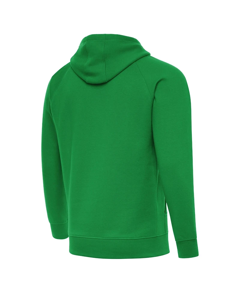 Antigua Men's Kelly Green New York Knicks St. Patrick's Day Victory Raglan Pullover Hoodie