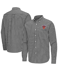 Antigua Men's New York Knicks Ellis Woven Tri-Blend Button-Down Shirt
