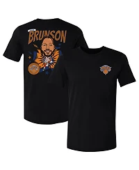 500 Level Men's Jalen Brunson Black New York Knicks Caricature T-Shirt