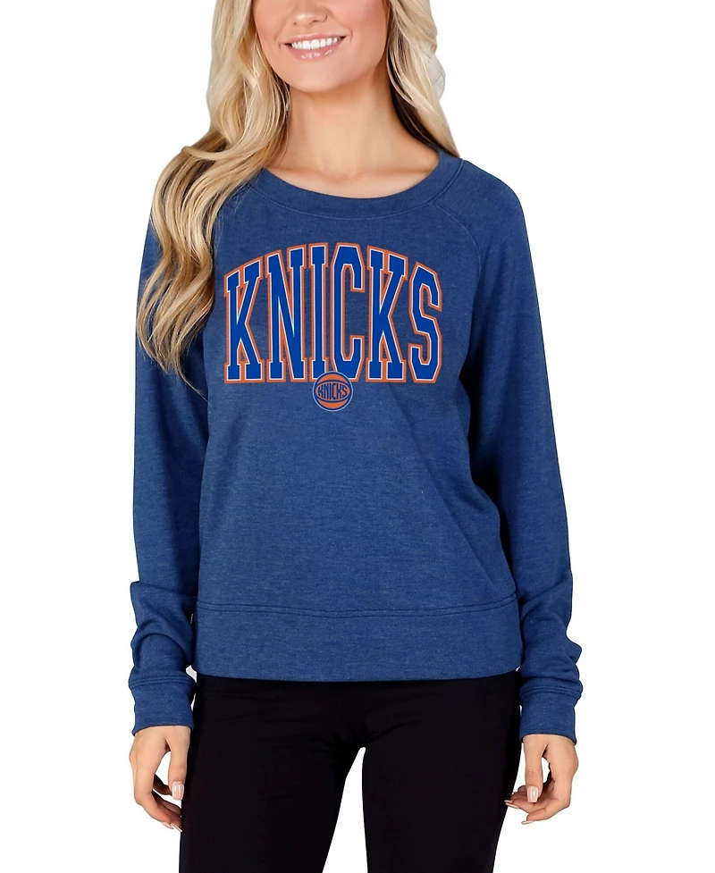Concepts Sport Women's Royal New York Knicks Mainstream Terry Long Sleeve Top