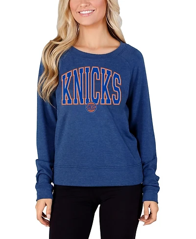 Concepts Sport Women's Royal New York Knicks Mainstream Terry Long Sleeve Top