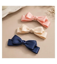 Puttisu Girls Large Double Bow Clip Set (2pc)