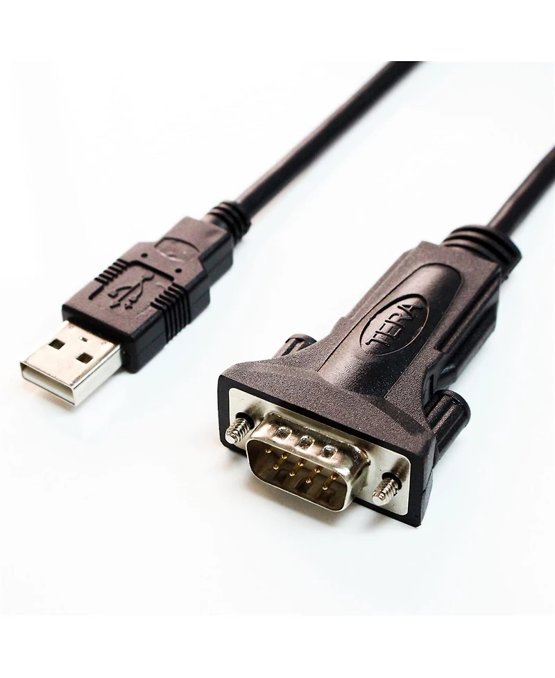 Tera Grand 6' Premium Usb 2.0 to RS232 Serial DB9 Adapter Cable with Male Thumbscrews