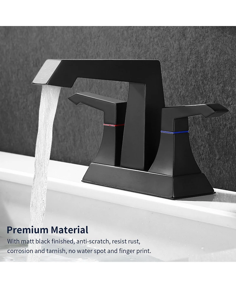 Phying 2-Handle Heavy Duty Bathroom Faucet with Drain and Supply Kits