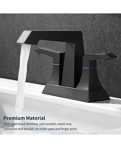 Phying 2-Handle Heavy Duty Bathroom Faucet with Drain and Supply Kits
