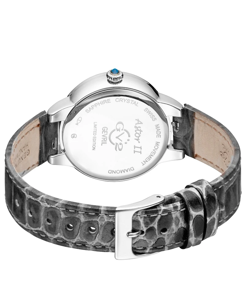 GV2 by Gevril Women's Florence Swiss Quartz Diamond Ip Stainless Steel Bracelet Watch
