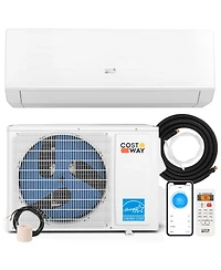 Costway 12000 Btu 230 V Mini Split Air Conditioner and Heater with 1 Ton Heat Pump Installation Kit