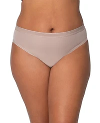 Curvy Couture Women's Sheer Mesh High Cut Brief Panty