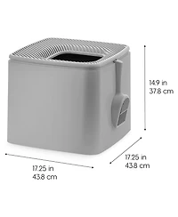 Iris Usa Premium Top Entry Cat Litter Box with Scoop and Enclosed Design, Gray