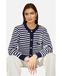 Yumi Women's Long Sleeve Knit Relaxed Fit Cardigan