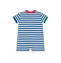 Florence Eiseman Baby Boy Stripe Knit Shortall With Sailboat