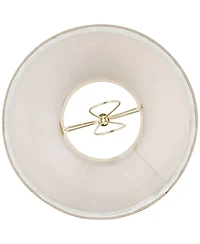 Springcrest Set of Empire Chandelier Lamp Shades Beige Linen Small 3" Top x " Bottom x 5" High Candelabra Clip-On Fitting