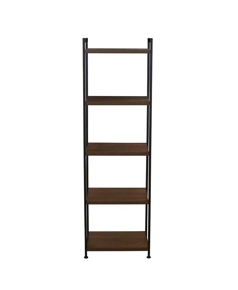 Household Essentials Jamestown 5 Shelf Open Storage Bookshelf