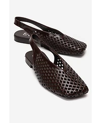 Forever & Always Shoes Women's Delizia Leather Slingback Shoe