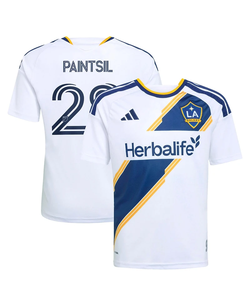 Adidas Big Boys and Girls Joseph Paintsil White La Galaxy 2026 The Velocity Kit Replica Jersey