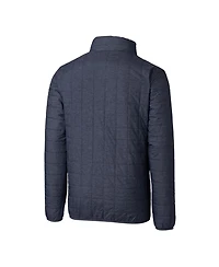 Cutter & Buck Men's Heathered Navy New York Yankees Big Tall Rainier Full-Zip Puffer Jacket