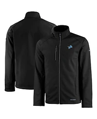 Cutter & Buck Men's Black Detroit Lions Evoke Eco Softshell Full-Zip Jacket