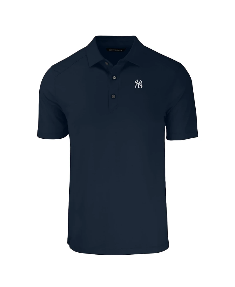 Cutter & Buck Men's Navy New York Yankees Forge Eco Stretch Polo Shirt