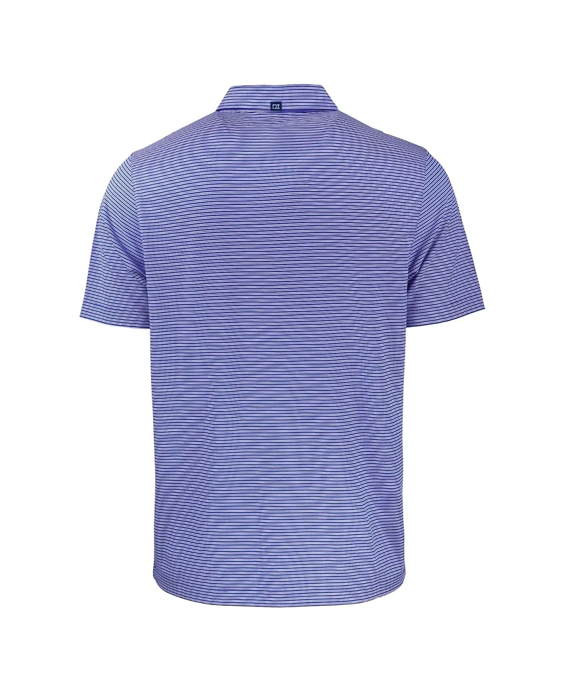 Cutter & Buck Men's Royal/White Los Angeles Dodgers Big & Tall Forge Eco Double Stripe Stretch Polo Shirt