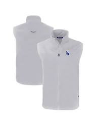 Cutter & Buck Men's Gray Los Angeles Dodgers Charter Eco Full-Zip Vest