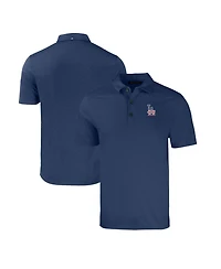 Cutter & Buck Men's Heather Navy Los Angeles Dodgers Stars Stripes Forge Eco Stretch Polo Shirt