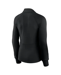 Fanatics Women's Black Cincinnati Bengals Elements Raglan Quarter-Zip Jacket