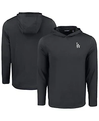 Cutter & Buck Men's Los Angeles Dodgers Coastline Epic Comfort Eco Hoodie Long Sleeve T-Shirt