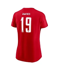 Nike Women's Alphonso Davies Red Canada Soccer Home Name & Number T-Shirt
