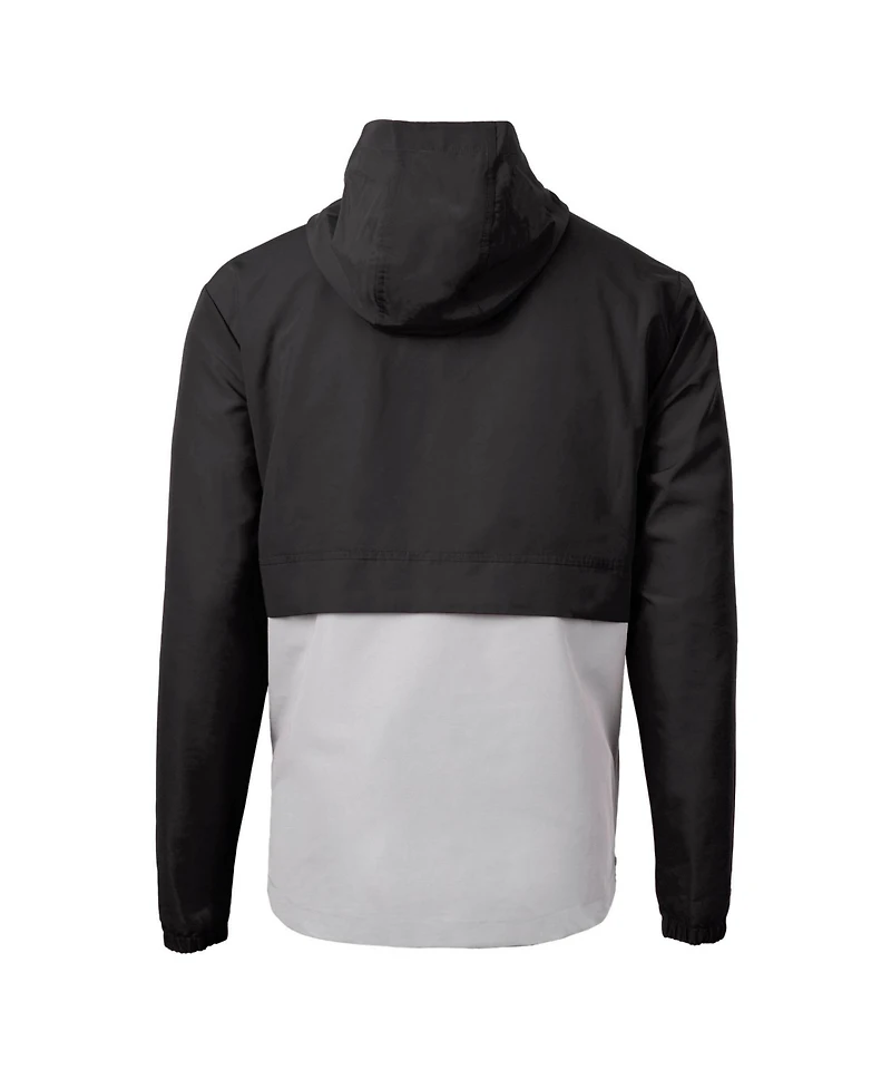 Cutter & Buck Men's Black Los Angeles Dodgers Charter Eco Half-Zip Anorak Jacket