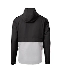 Cutter & Buck Men's Black Los Angeles Dodgers Charter Eco Half-Zip Anorak Jacket